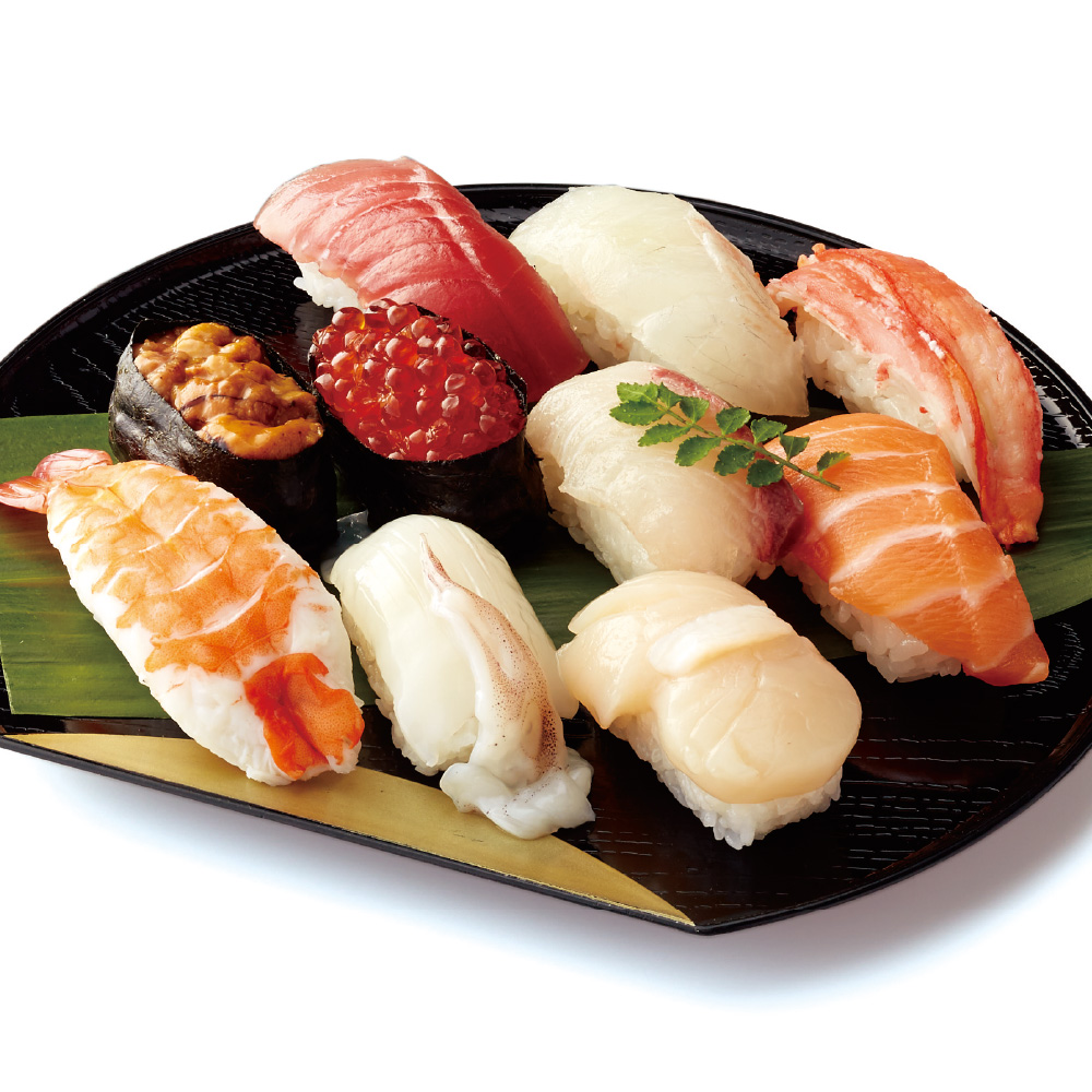 〈博多魚辰本店〉上にぎり寿司10貫