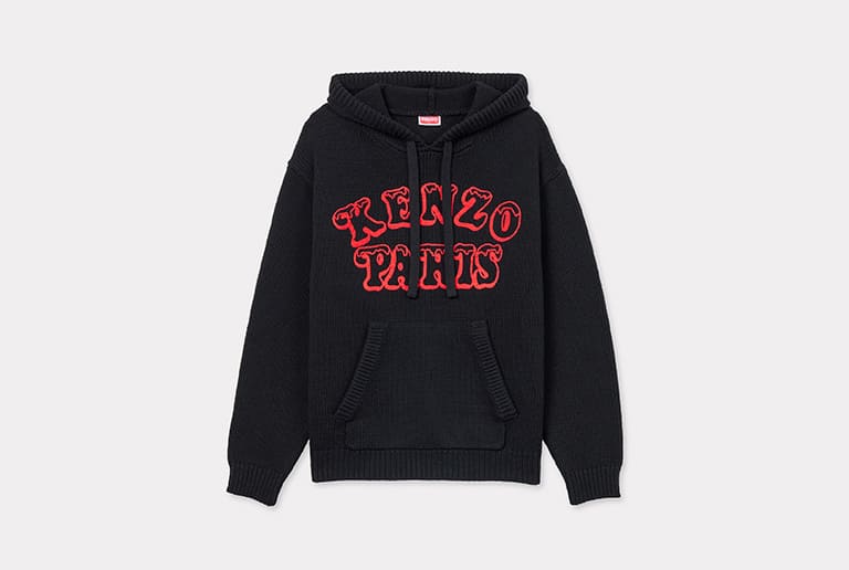 'KENZO VERDY MARKET' ニット フーディー イン ウール&コットン ユニセックス