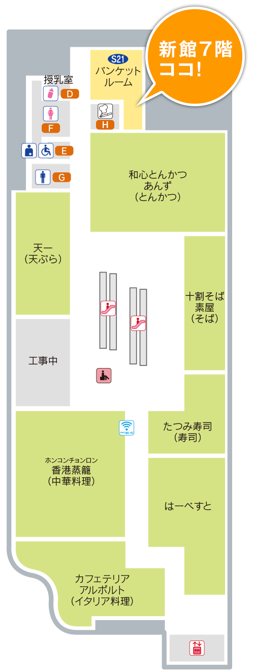 新館7階フロアマップ